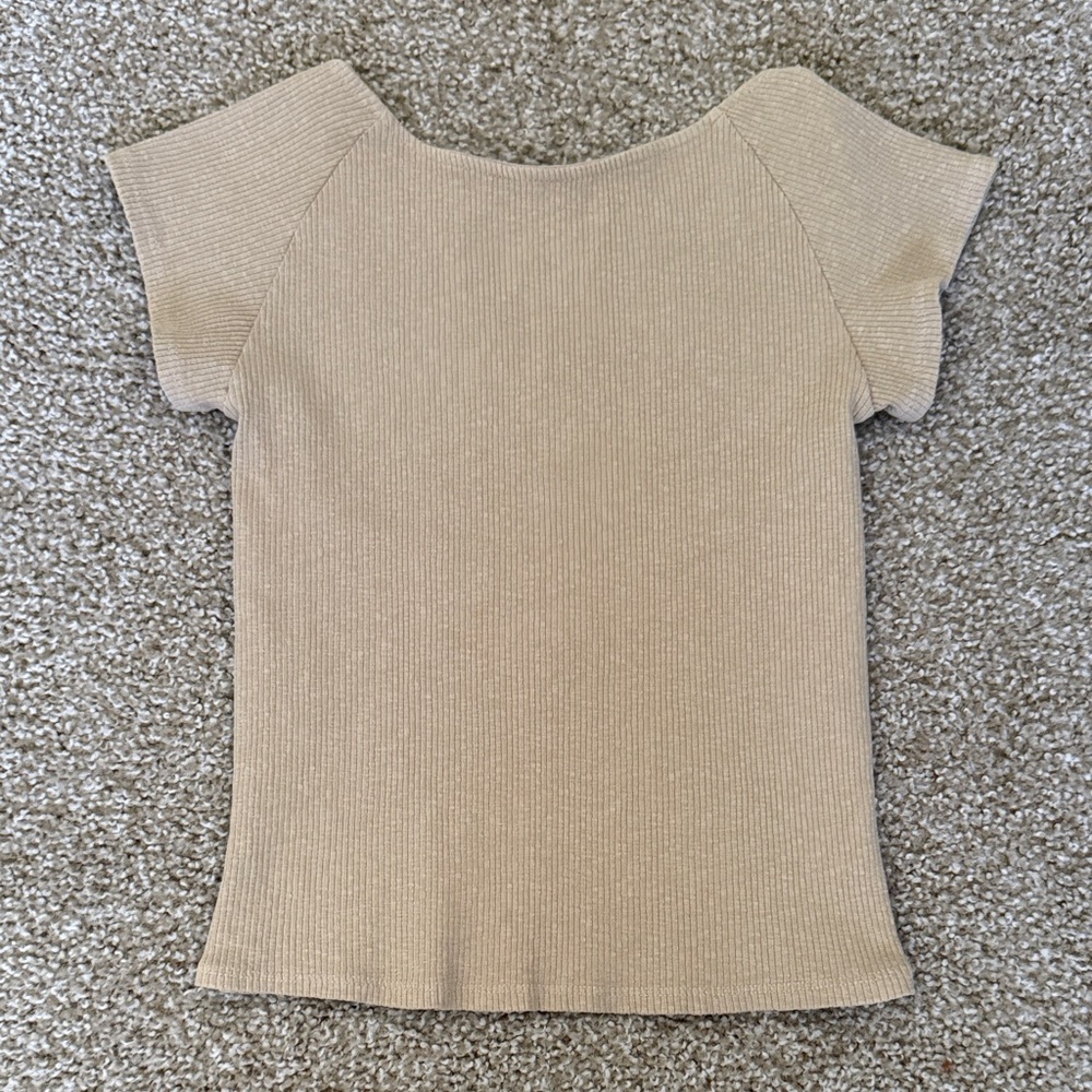 Aerie Women's Ribbed Tan Top